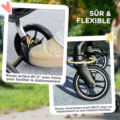 Hondenbuggy – Hondenwagen – Hondentrolley – Dierenbuggy – Wandelwagen – Lichtgewicht Aluminium – Wasbare Kussen – Grijs