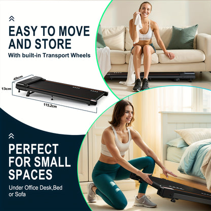Walking Pad Treadmill – Foldable Treadmill – Treadmill Portatif – Indoor Walking Machine – Compact Home Treadmill – 2,25 HP Motor – 7% Incline & 7-Layer Running Surface