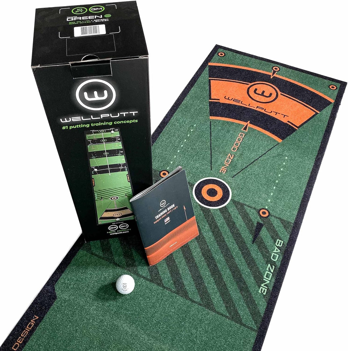 WELLPUTT - Golf Puttingmat - 3m Groene