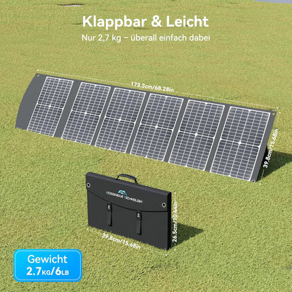 Ecosonique 100 W opvouwbaar zonnepaneel, 23,5% rendement en 45 W PD snel opladen, monokristallijn zonnepaneel met USB-C PD3.0 USB-A QC3.0 20V DC uitgang, verstelbare standaard voor powerstations en