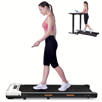 Loopband – Compact Loopband – Draagbare Loopband – Stille Loopband – Loopband Voor Thuis – Max. 6 Km/U – Draagvermogen 120 Kg - Wit