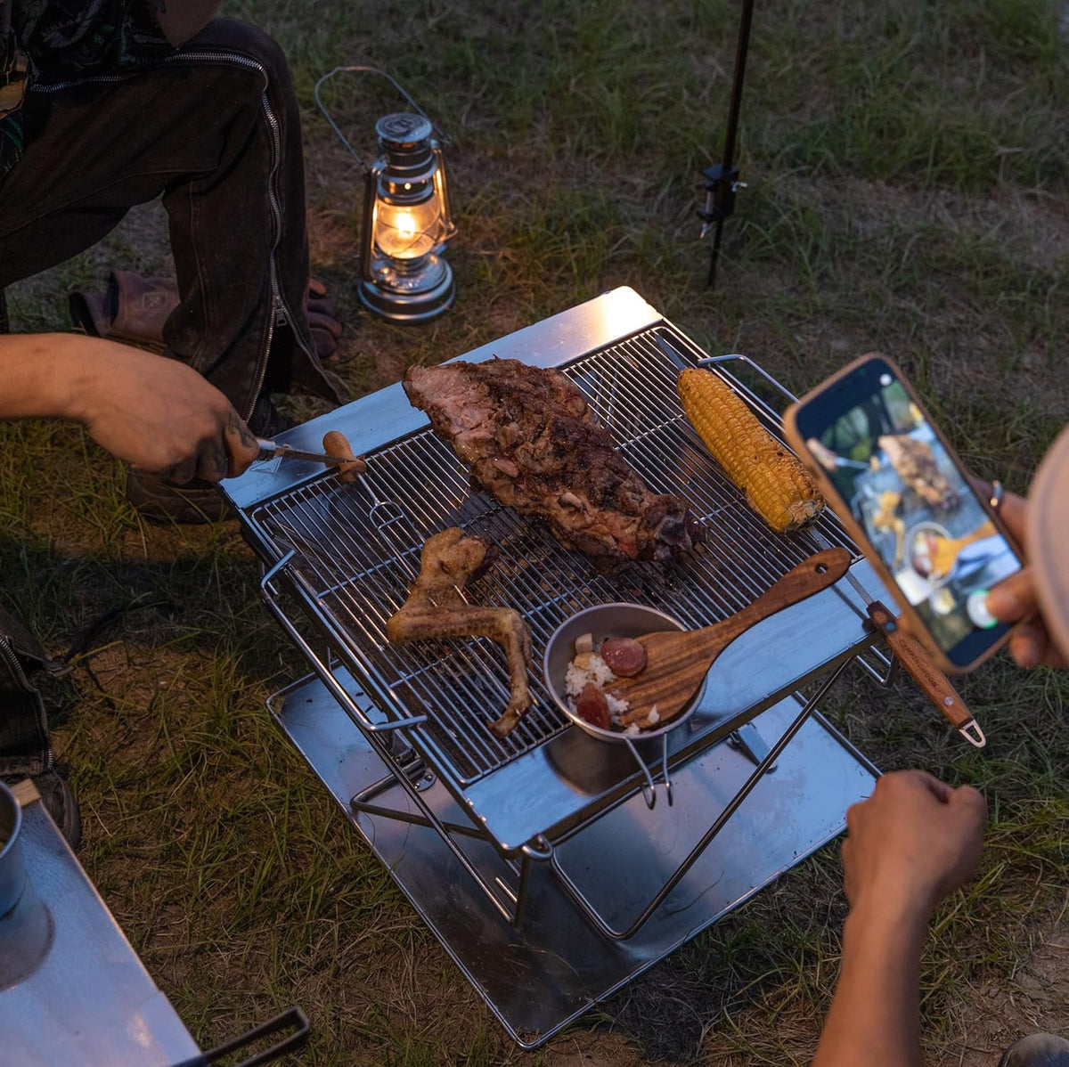 Campingmoon BBQ Grill Vuurkorf Opvouwbaar RVS - Extra Large MT-055