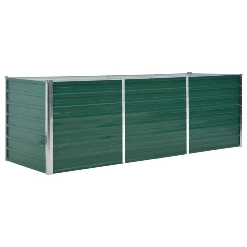 Hoogtebed Tuin – Verhoogd Bed – Plantbak – Moestuinbak – Plantenbak – Gegalvaniseerd Staal – 240x80x77 cm – Weerbestendig Groen