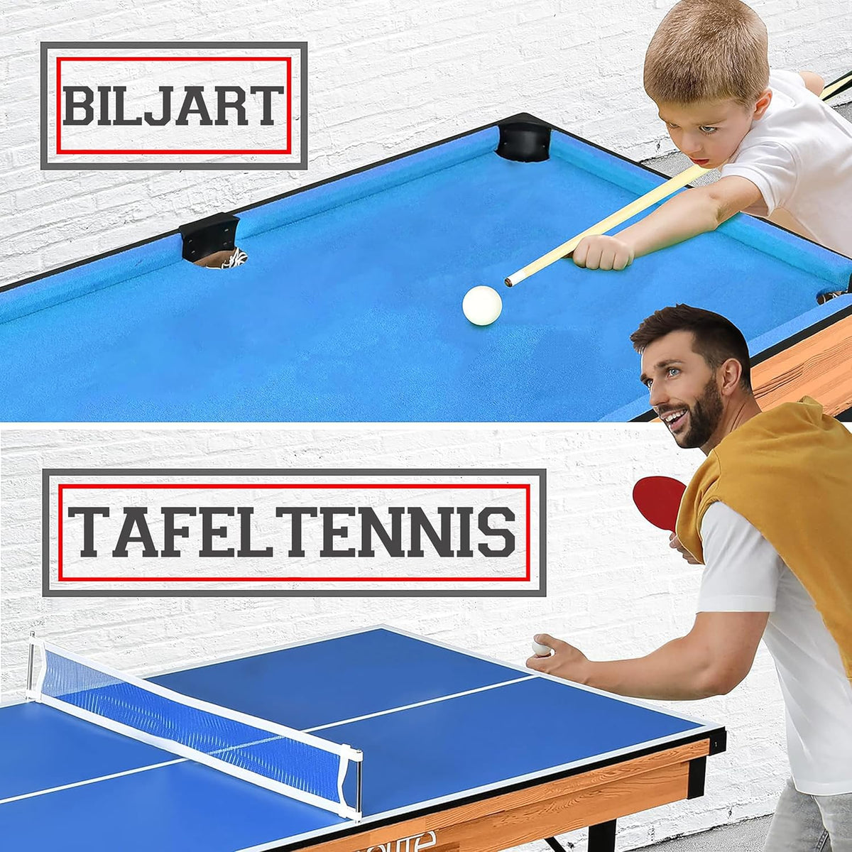 SereneLife Multi Game Table 4-in-1 - Multifunctional Playtable-Foldable Arcade Games with Accessories-Table Tennis-Air Hockey- Pool/Billiards and Shuffleboard-All Age Groups - QUORE