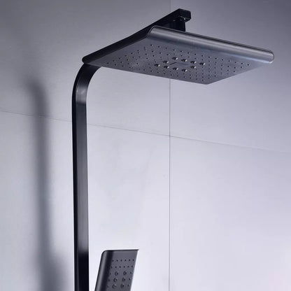 Doucheset – Douchekop – Regendouche – Handdouche – Douchekraan – Thermostatisch – Roestvrij Staal – Verstelbare Hoogte – 18x27 cm Regendouche