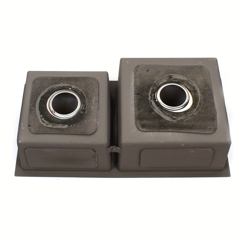 Keukenspoelbak – Dubbele Spoelbak – Gootsteen – Wasbak – Spoelbakken Keuken – Roestvrij Staal – 2 Bakken 76x43 cm – Met Afvoerset & Geluidsdemping