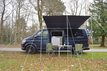 WILD EARTH SQUARE Zonneluifel voor Campers, Busombouwingen, Campers of Caravans 240cm x 240cm MEDIUM GRIJS