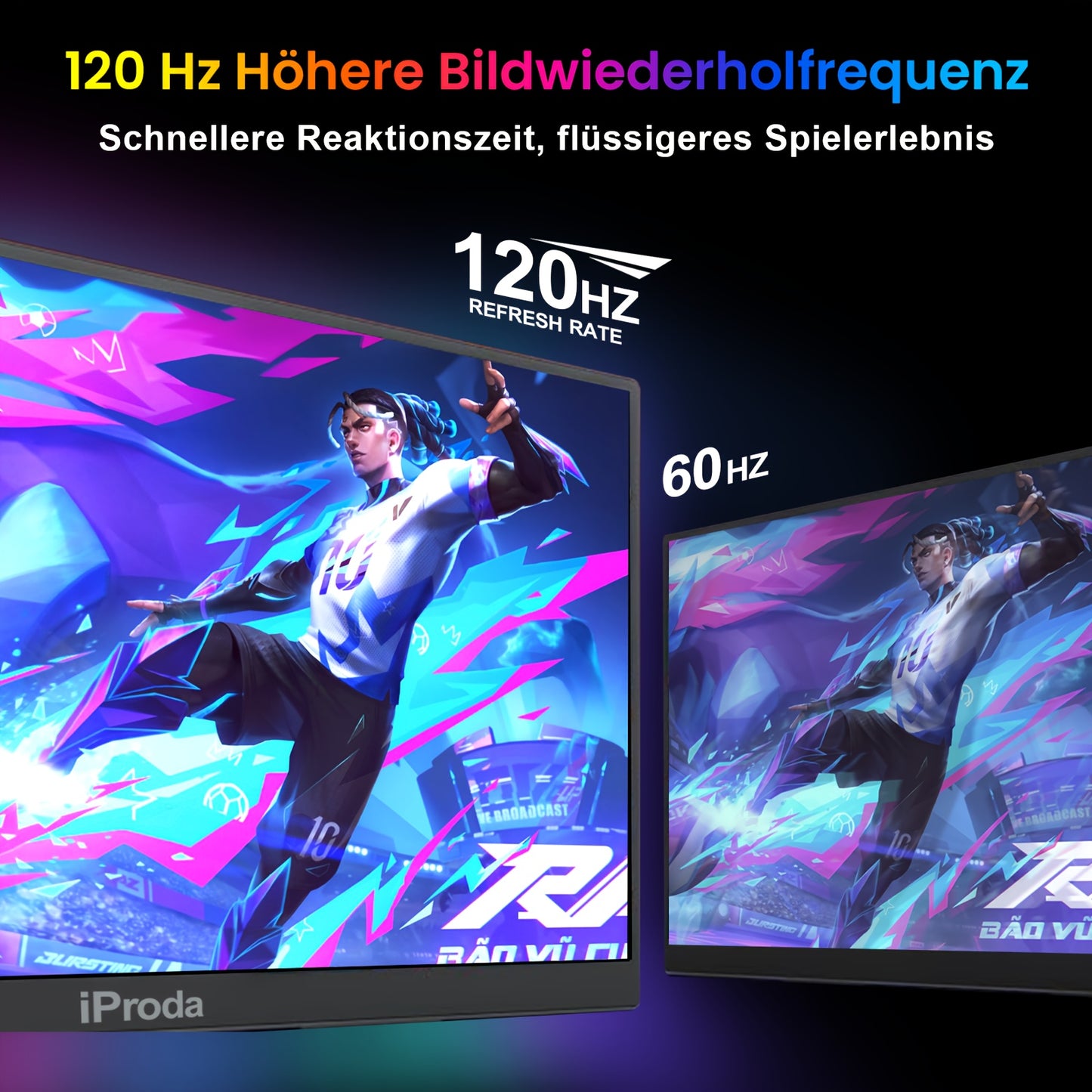 18,5 Inch Draagbare Monitor – Portable Scherm – Extern Display – Extra Beeldscherm – Ultradun Scherm – 120Hz Verversing – 100% sRGB Kleurweergave