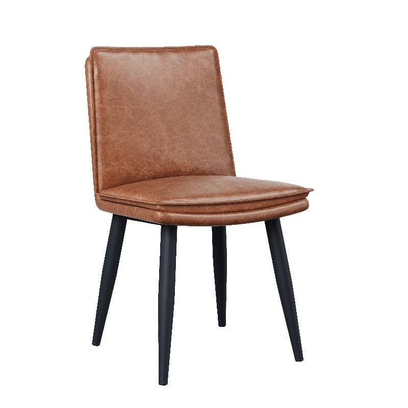 Eetkamerstoel Bruin – Stoel – Zitstoel – Eettafelstoel – Designstoel – PU Leer – Dubbele Lagen Kussen – Comfortabel Zitten