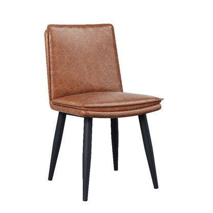 Eetkamerstoel Bruin – Stoel – Zitstoel – Eettafelstoel – Designstoel – PU Leer – Dubbele Lagen Kussen – Comfortabel Zitten