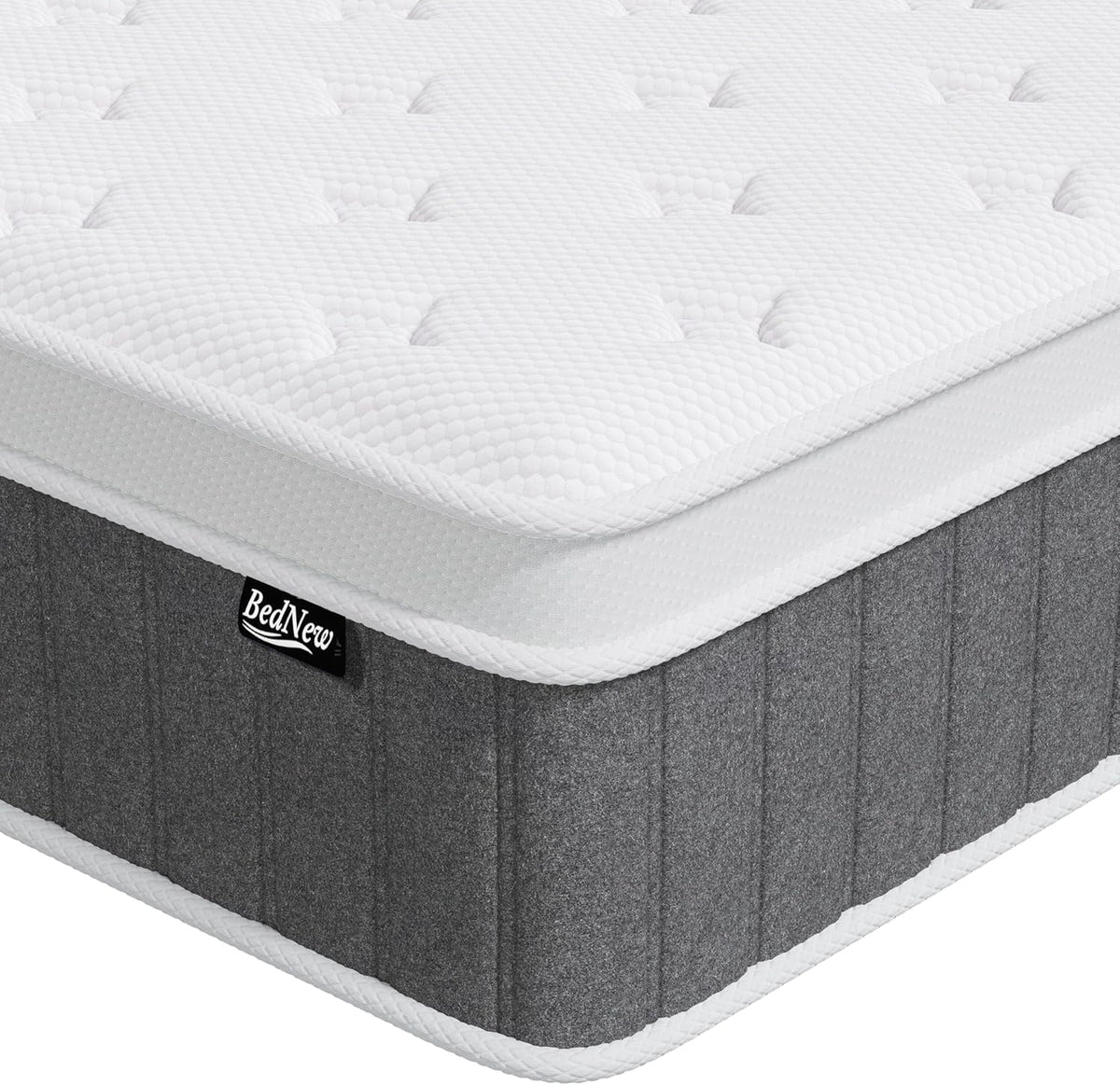 Matras 160 x 200cm, 26cm Pocketveringmatras H3 7-Zones Orthopedische Pocketveringmatras met Comfort Memory Foam Laag, Öko-Tex Gecertificeerd, 101 Nachten Proefslapen