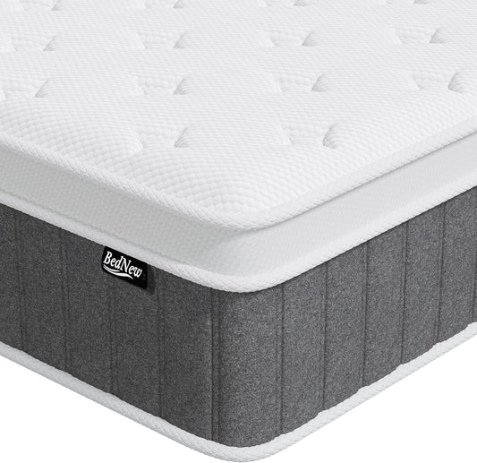 Matras 160 x 200cm, 26cm Pocketveringmatras H3 7-Zones Orthopedische Pocketveringmatras met Comfort Memory Foam Laag, Öko-Tex Gecertificeerd, 101 Nachten Proefslapen