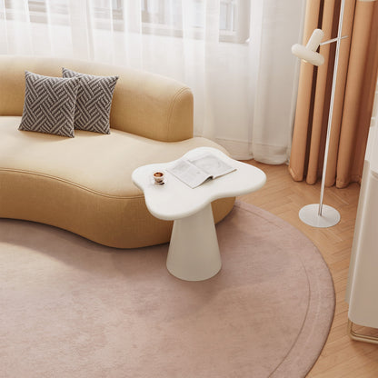Bijzettafel – Sidetable – Nachtkastje – Koffietafel – Banktafel – Onregelmatig Design – Ruimtebesparend & Stabiele Pedestalvoet – Hoogwaardig Hout & Eenvoudige Montage