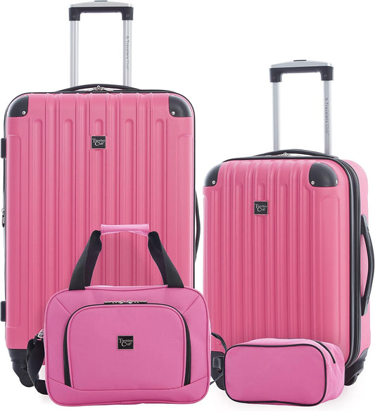 Travelers Club Midtown 4-delige bagageset met harde behuizing, Bubble Gum