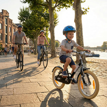 PROMETHEUS BICYCLES 16 inch retro kinderfiets vanaf 5 jaar voor jongens en meisjes zwart