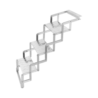 Aluminum Alloy Scissor Stairs, Foldable Step Ladder, 3 Steps Ladder for RV/Camper