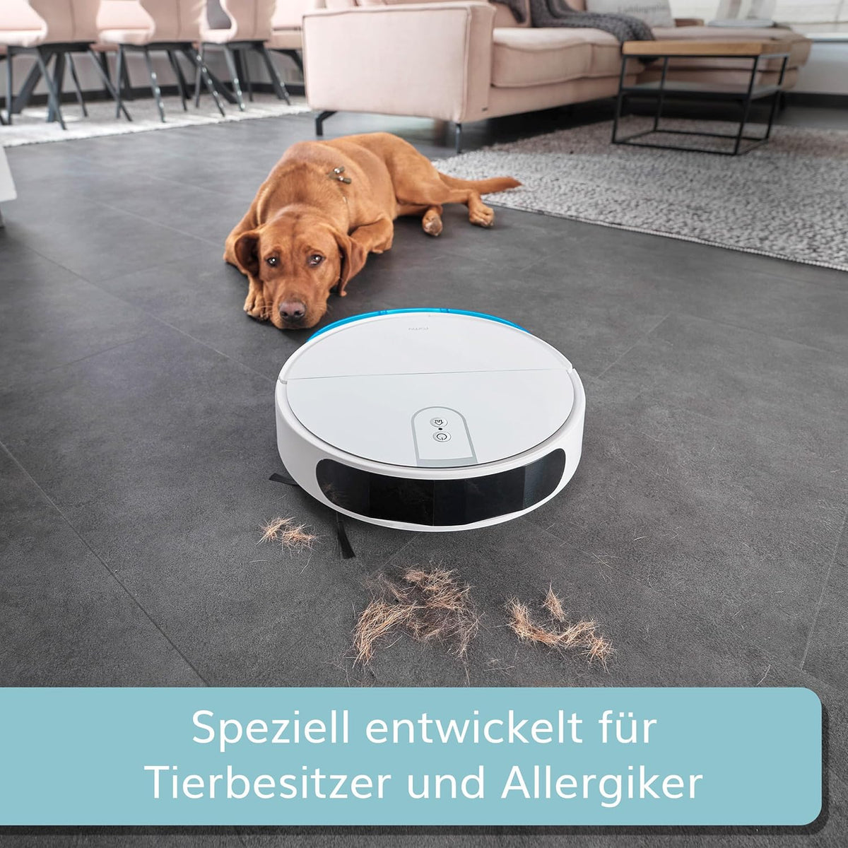 ROMY L6 Animal Smart Home robotstofzuiger met dweilfunctie, 5200 Pa zuigkracht, stille robotstofzuiger, geoptimaliseerd voor dierenharen, tapijt, harde vloeren, XXL stofreservoir in plaats van