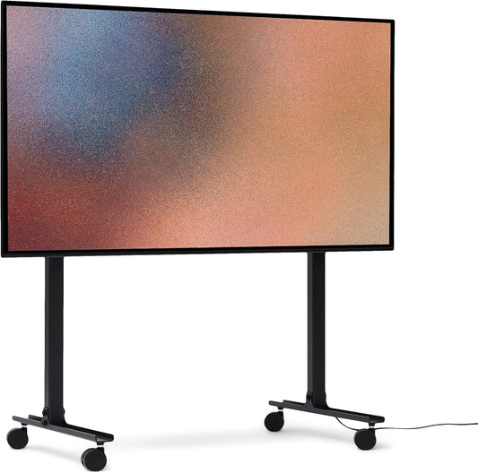 TV-Standaard Met Wieltjes Zwart – Televisiestandaard – TV-Wagen – TV-Meubel – Monitorstandaard – Geschikt Voor 40 Tot 70 Inch – Gepoedercoat Staal