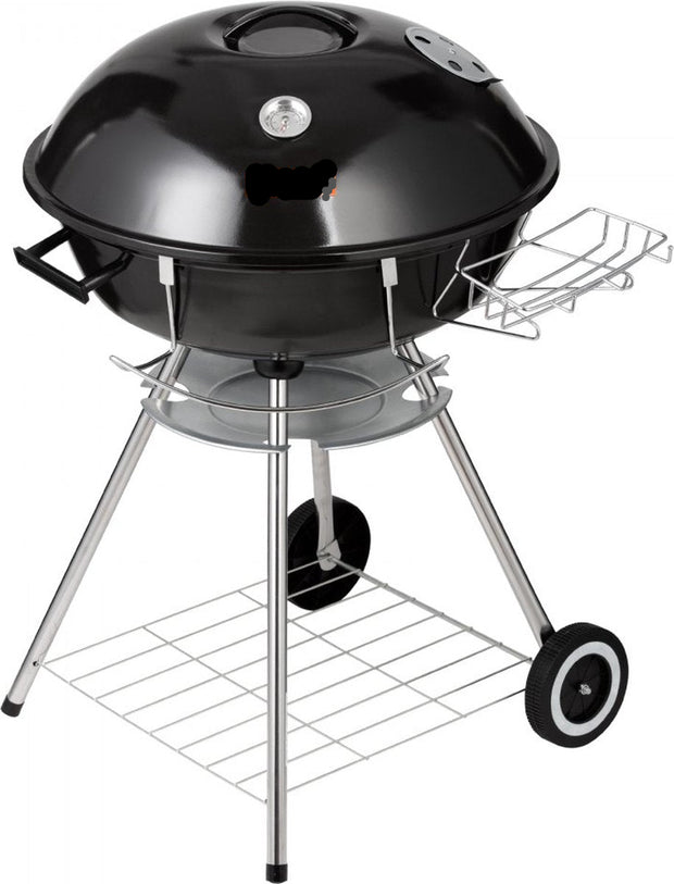 Houtskool Kogelgrill 56 cm - Draagbare BBQ Grill met Deksel - Grote Grilloppervlak - Zwart - 63 x 82 x 88 cm