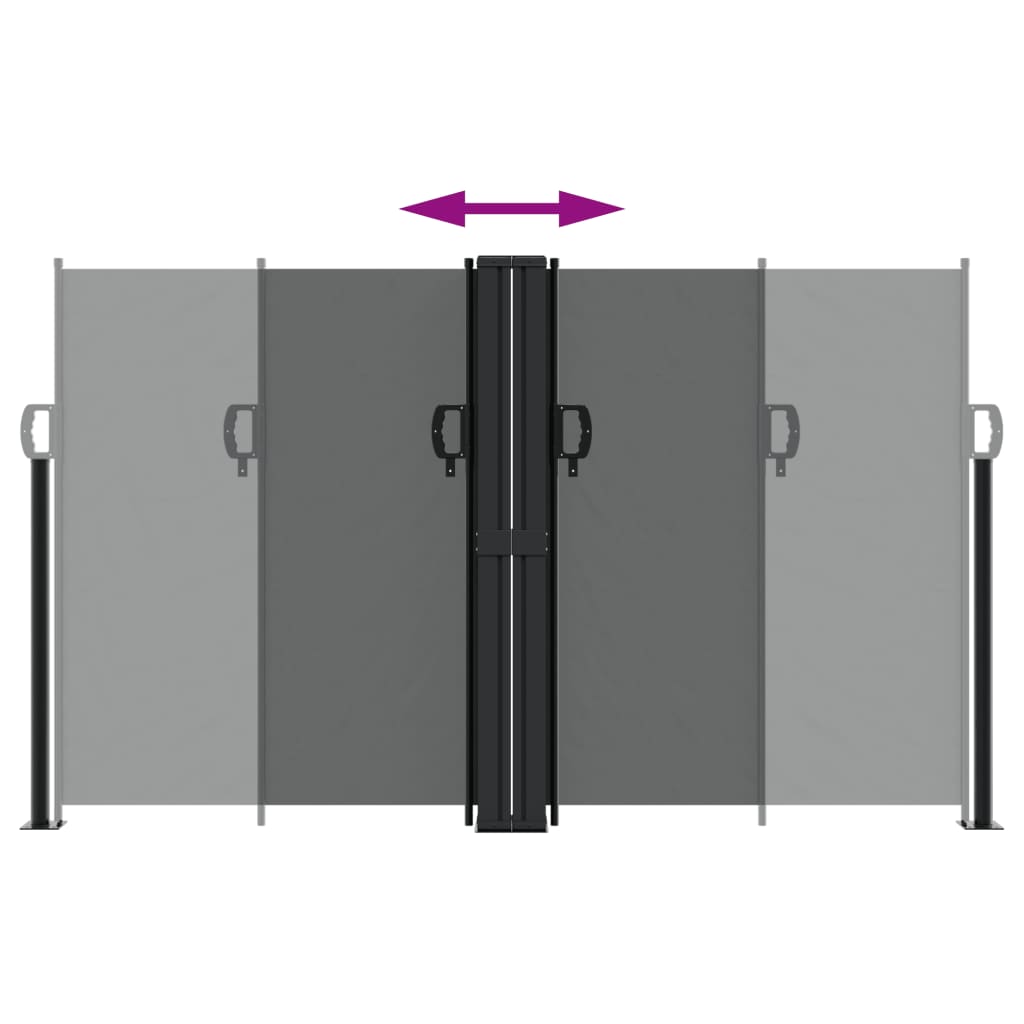 Windscherm – Windbreker – Uitschuifbaar – Tuinscherm – Privacyscherm – 140x1000 cm – Weerbestendig – Stalen Frame – Antraciet