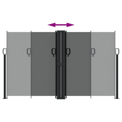 Windscherm – Windbreker – Uitschuifbaar – Tuinscherm – Privacyscherm – 140x1000 cm – Weerbestendig – Stalen Frame – Antraciet
