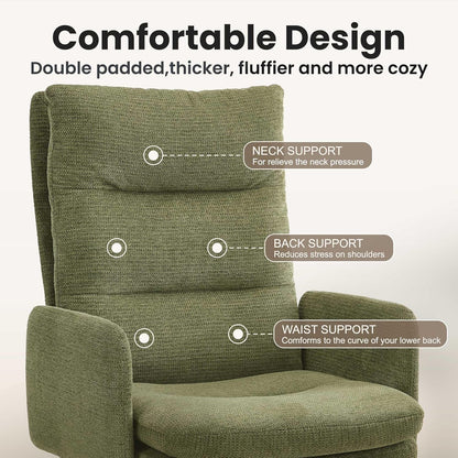Bureaustoel – Bureaustoel Met Wieltjes – Bureaustoel Met Armleuningen – Ergonomische Bureaustoel – Draaibare Bureaustoel – Hoge Rugleuning – Verstelbare Zithoogte – Pluche Cashmere Bekleding Groen