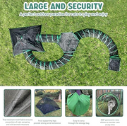 6-in-1 Kattentent - Kattenverblijf - Kattententen - Opvouwbaar - Draagbare Catiotent - met 1 Koepeltent - 3 Tunnelen - 3 Tenten - Buitenkattenbox - voor Katten - Konijnen - Andere Dieren - Polyester - Zwart/Groen