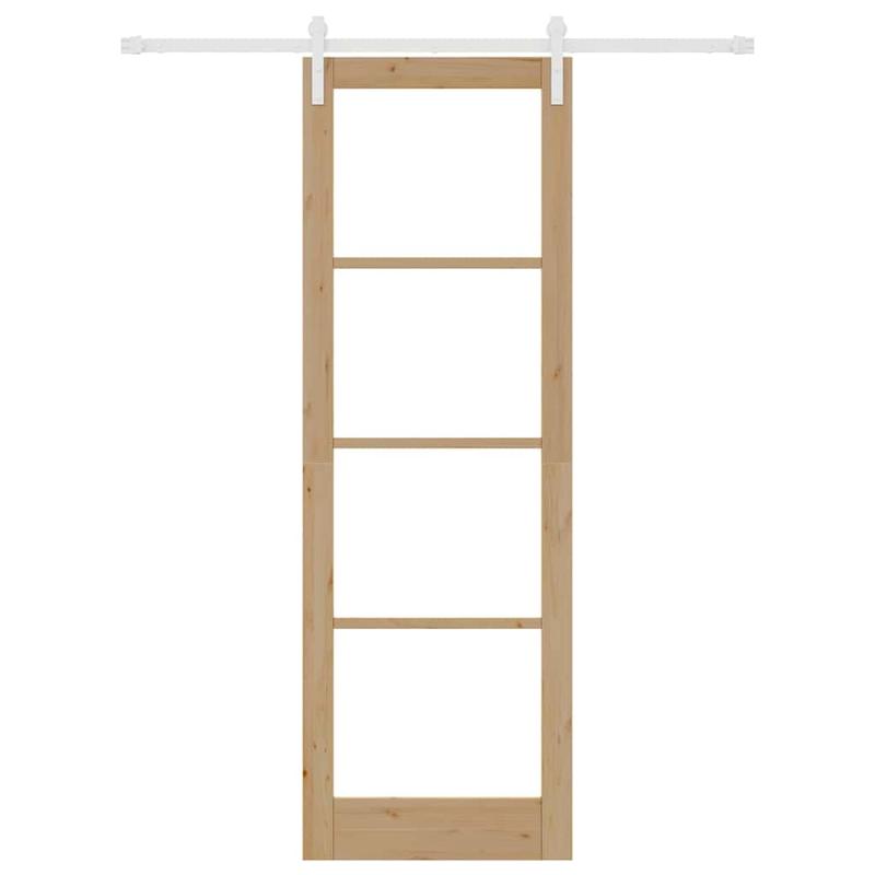 Schuifdeur Grenenhout – Schuifpaneel Deur – Inbouwdeur – Closetdeur – Kamerdeur – Massief Grenenhout – 78x232 cm – Met Metalen Railsysteem – Stil en Ruimtebesparend
