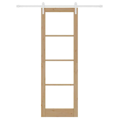 Schuifdeur Grenenhout – Schuifpaneel Deur – Inbouwdeur – Closetdeur – Kamerdeur – Massief Grenenhout – 78x232 cm – Met Metalen Railsysteem – Stil en Ruimtebesparend
