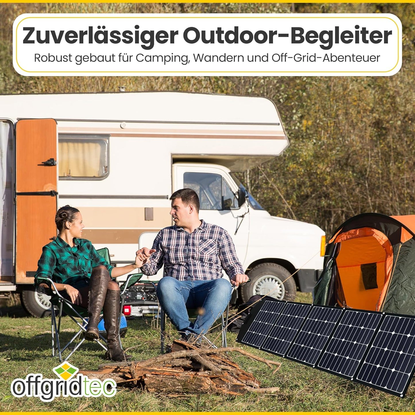 Offgridtec© FSP-2 225W opvouwbaar zonnepaneel met Sunpower Back-Contact cellen zonder laadregelaar met praktische draaggreep en opbergruimte voor kabel. Voor camping, reizen, boot caravan
