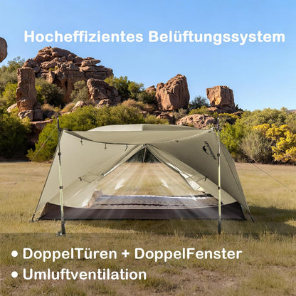Naturehike Mongar Pro Ultralichte campingtent, 1,56-2,36 kg, waterdicht, winddicht, 3-seizoenentent, tent voor 1/2/3 persoon met uitbreidingsdoek en muggennet, voor wandelen, kamperen, outdoor