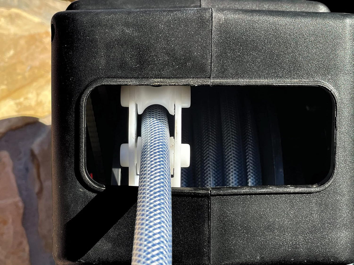 Automatische slanghaspel voor de muur, met 20 meter slang en aansluitingen en tweecomponenten-lans (kunststof en rubber) voor een betere grip