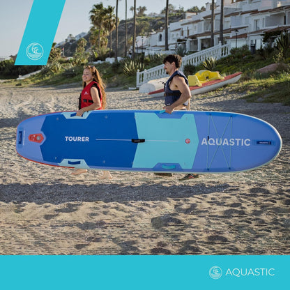 <font dir="auto" style="vertical-align: inherit;"><font dir="auto" style="vertical-align: inherit;">        AQUASTIC Tourer Inflatable SUP board, all-round touring, 365 x 86 x 15 cm, 410 l displacement, 2 kayak seats, Drop Stitch Lite Technology, max. loa