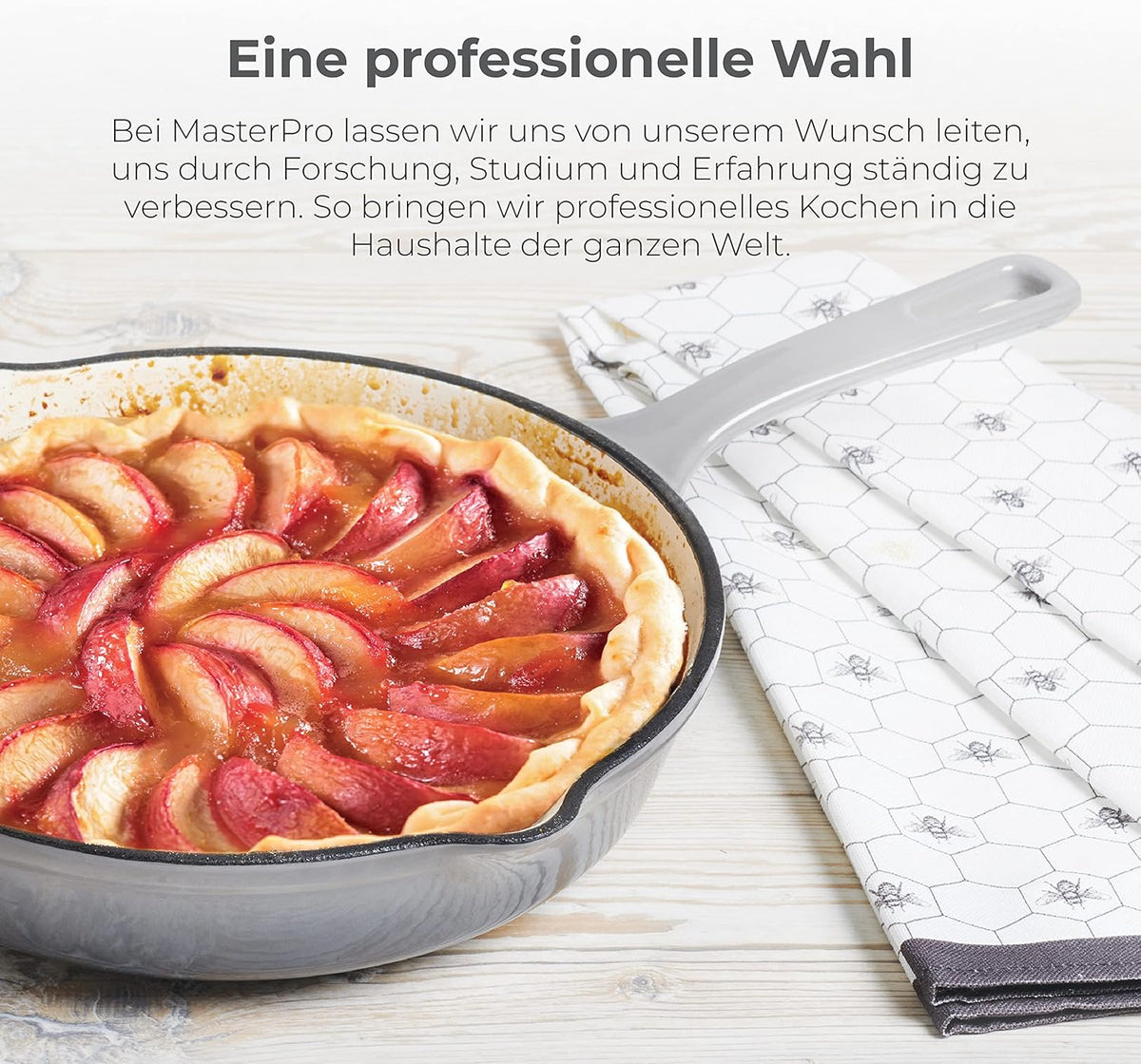 MasterPro Unique 7-Piece Cookware Set Kitchen Set with 3 Saucepans Diameter 19, 27 and 30.5 cm with Lid and 1 Casserole 24.5 cm Ergonomic Handle Suitable for All Kitchen Types - QUORE