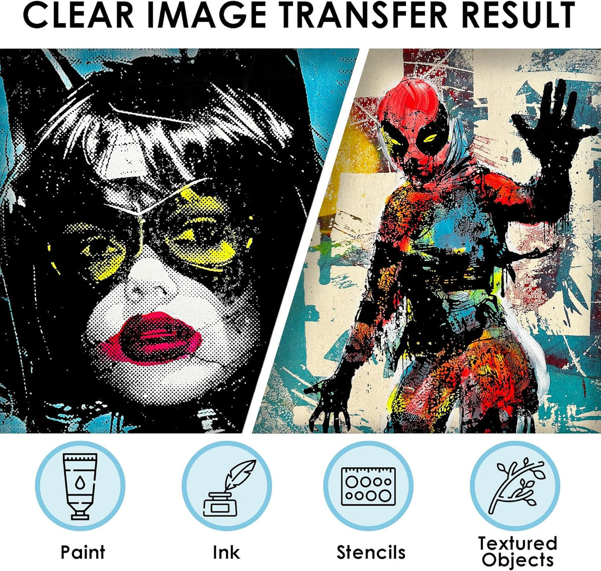 Gel Printing Plate Set - 5" x 7" gewaardeerd 6-pack herbruikbare gel plaat monoprinting tools, ideaal voor kaarten maken, journaling, scrapbooking, kunstlessen en prenten workshops
