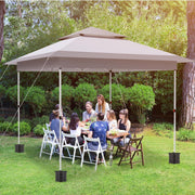 Paviljoen - Tuinpaviljoen - Partytent - Tuintent - Pop-up Kliksysteem - met 4 Muggennet Zijpanelen - Roldraagtas - Waterdicht - Stabiel - Dubbel Dak - UV-bescherming 50+ - 4 Zandzakken - voor Patio - Markt - Camping - 3.6 x 3.6 m - Grijs-Wit