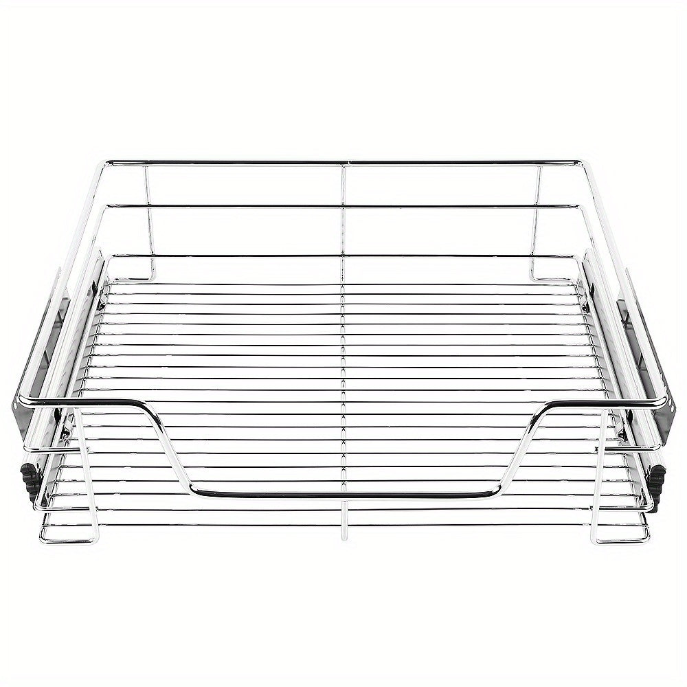 Ladeverdelersysteem – Lade Organizer – Uittrekbare Lade – Kast Organizer – Opbergmand – Verstelbare Hoogte 39/49 cm – Stevig Metaal Met Wit Coating