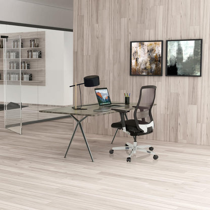 hjh OFFICE FOUNTAINE 657658 bureaustoel zwart draaistoel ergonomisch met zelfherstellende netrug