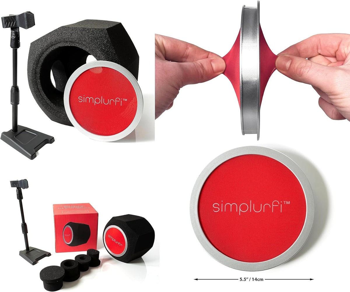 Microfoon Isolatiebal 2-in-1 – Opnamecabine – Audioschild – Microfoon Windscherm – Popfilter – Geluidsabsorberend Schuim – Verstelbare Microfoonstandaard
