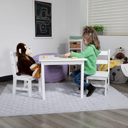 Flash Furniture Vierkante activiteit tafel sets, ontworpen hout, wit - QUORE