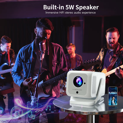 Android 11 Magcubic HY310X Built in Android 11 System 180°Flexible Rotating Projector with Auto Focus and Auto Vertical Keystone Portable Projector