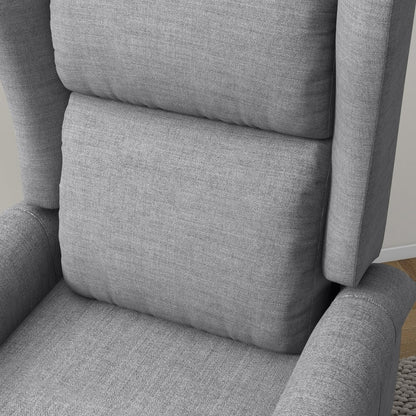 Relaxfauteuil – Relaxstoel – Zetel – Loungefauteuil – TV Fauteuil – Met Opsta-ondersteuning – Verstelbare Rugleuning – Max. 200 kg – Compact Grijs