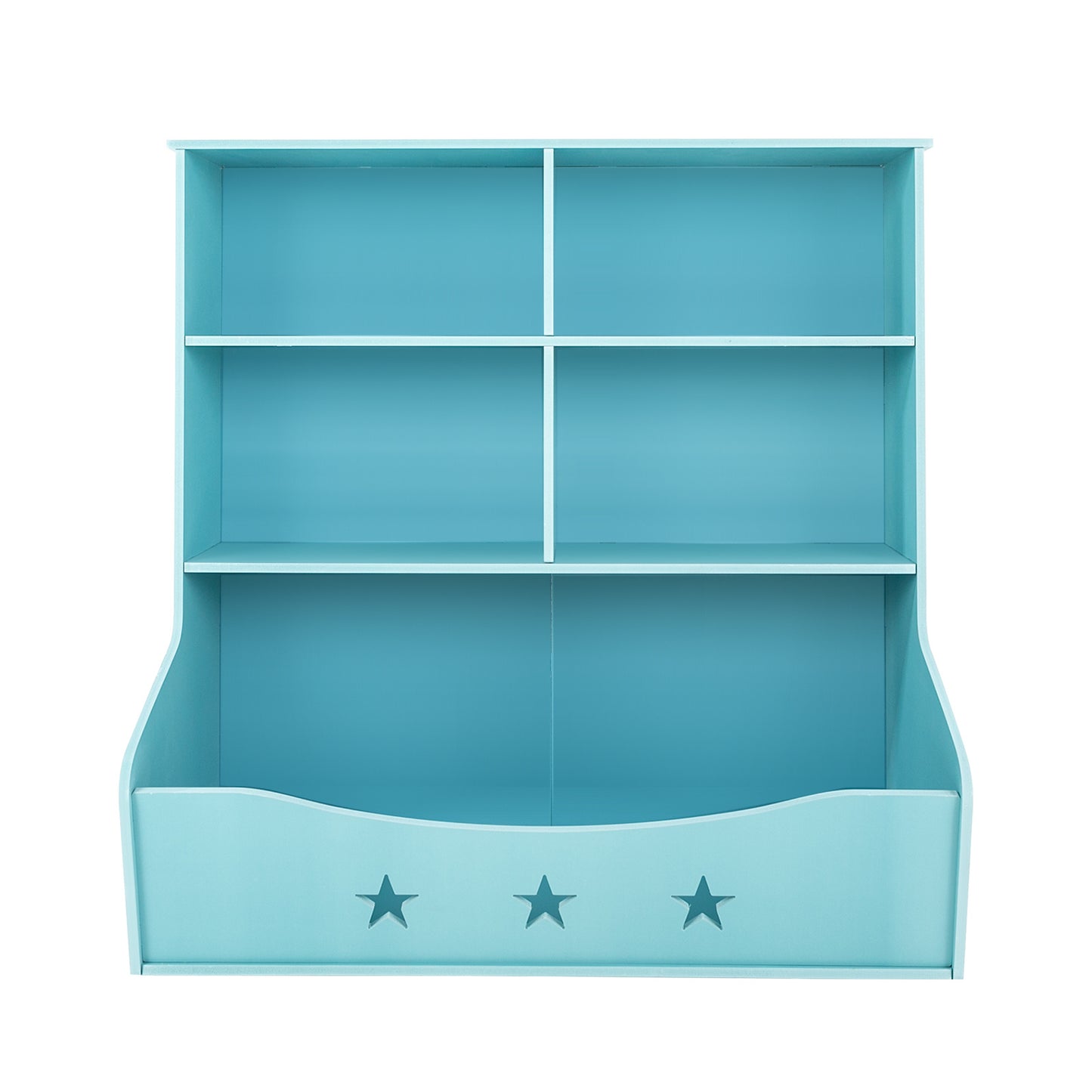 Boekenkast – Boekenrek – Opbergkast – Wandplank – Tijdschriftenrek – 3-laags – Lichtblauw – Duurzaam Kunststof – 30 Kg Draagkracht Per Plank