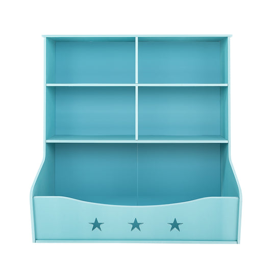 Boekenkast – Boekenrek – Opbergkast – Wandplank – Tijdschriftenrek – 3-laags – Lichtblauw – Duurzaam Kunststof – 30 Kg Draagkracht Per Plank