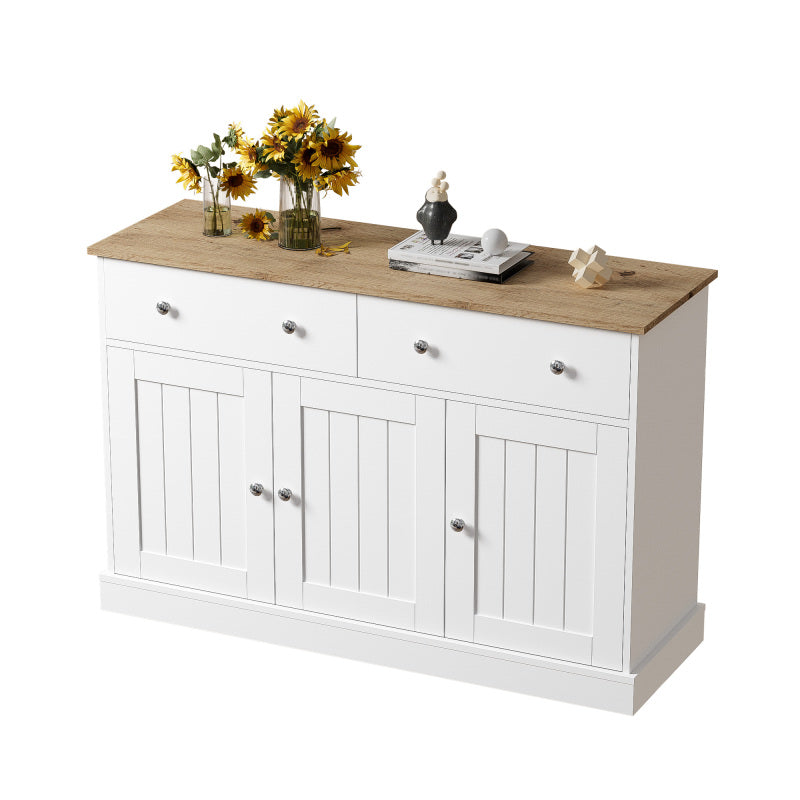 Dressoir – Sideboard – Opbergkast – Buffetkast – Ladekast – Met 3 Deuren en 2 Laden – Reliëfstructuur en Soft-Close Scharnieren