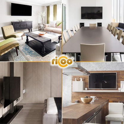 RICOO TV muurbeugel televisie zwenkbaar en kantelbaar voor 40-65 inch, universele tv-houder S1944, televisiehouder voor muur, wandhouder televisie 55 inch tot 45 kg met max. VESA 400x400 mm