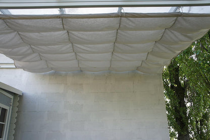 Chalet et Jardin - 12-806009 – overkapping voor terras, schuifspanning voor dak, katoen – ecru