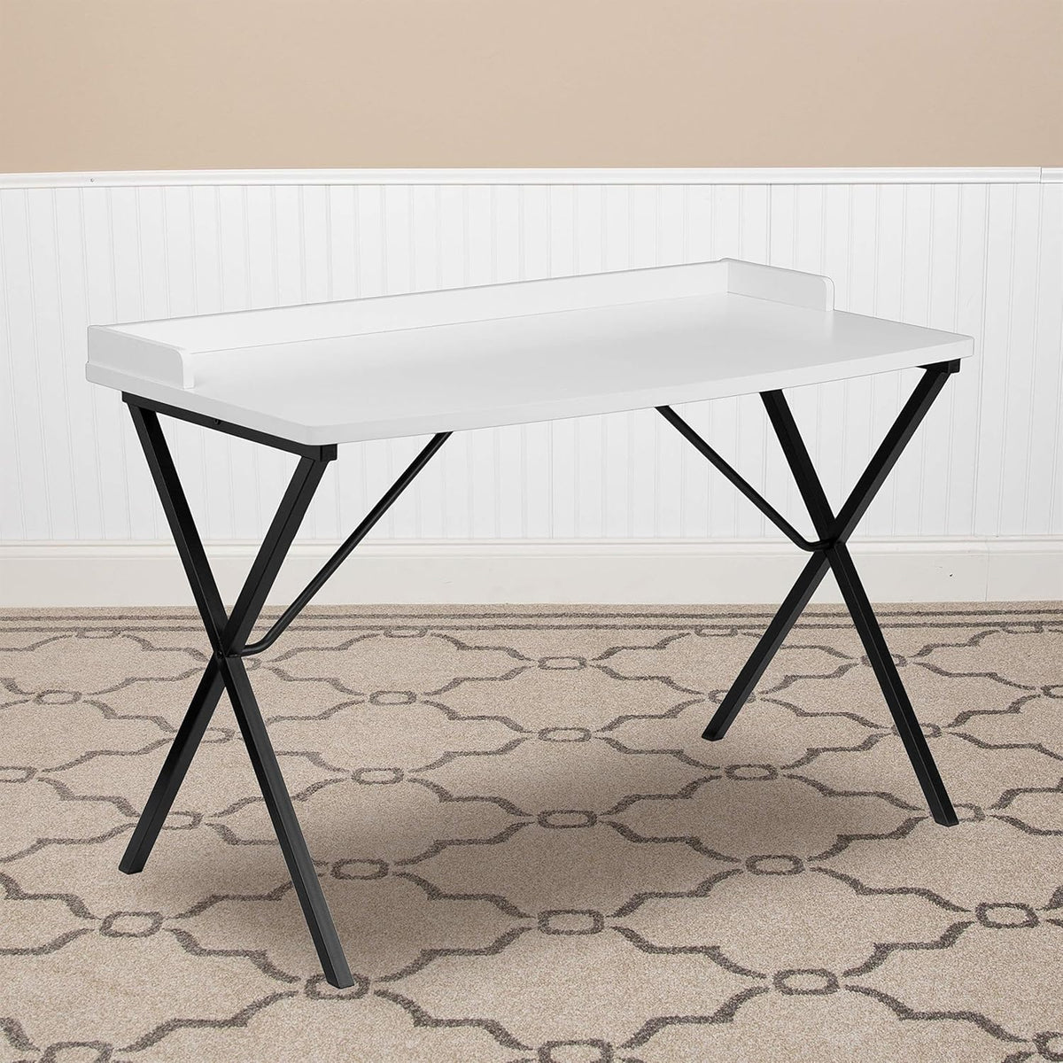 Flash Furniture Computerbureau, Staal, Zwart Laminaat Top/Zwart Frame, 60.01 x 120.02 x 80.01 cm
