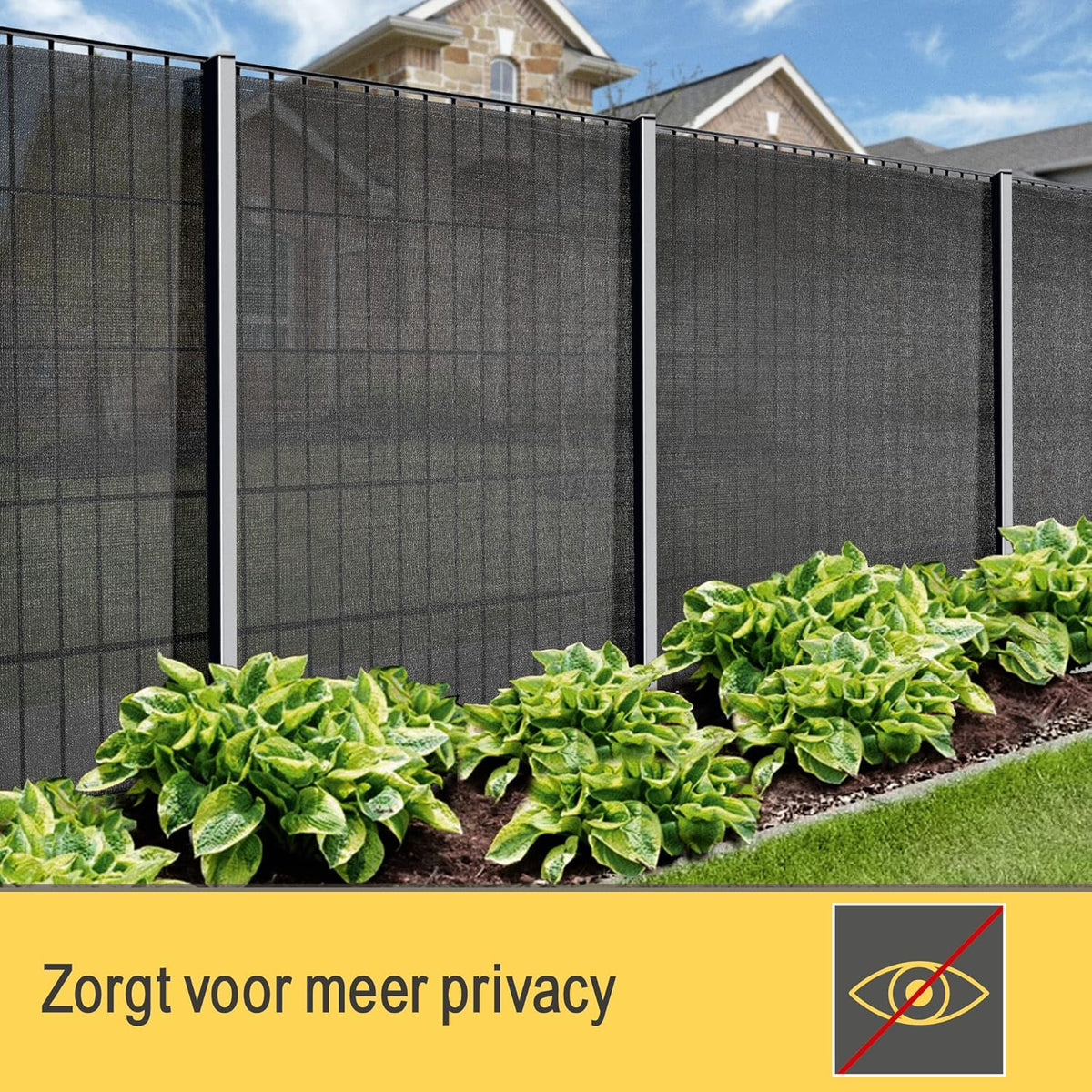 Sol Royal Zichtbreeknet Antraciet SG 80 Balkonscherm Zichtdoek 5000x200cm - Omheining 165 g/m² - Balkondoek Tuinnet zonwerend HDPE - Inclusief Kabelbinders
