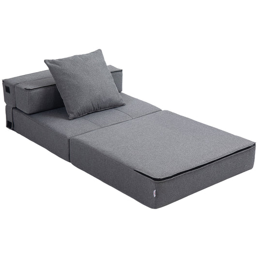 Relaxfauteuil – Relaxstoel – Slaapstoel – Slaapfunctie Stoel – Zithoekstoel – Donkergrijs – Multifunctioneel Ontwerp – Afneembare Hoes